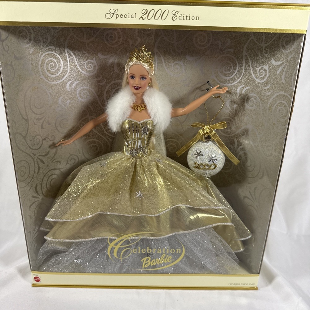 Mattel Celebration Barbie Special 2000 Edition Gold Gown Holiday Doll 28269